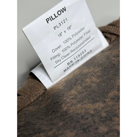 Western Faux Leather Suede Like Studded Pillows 18x18" - Picture 4 of 14